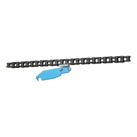 Complete chain with driving dog light blue and spring