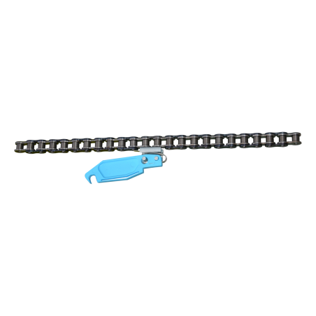 Complete chain with driving dog light blue amortized and spring