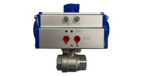 Pneumatic brass ball valve stainless steel 316 1"1/2