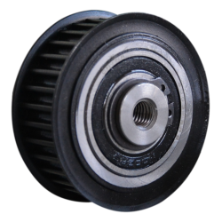 Idler pulley with short shaft