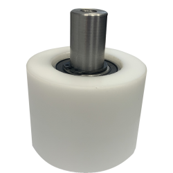 White derlin pulley with pin