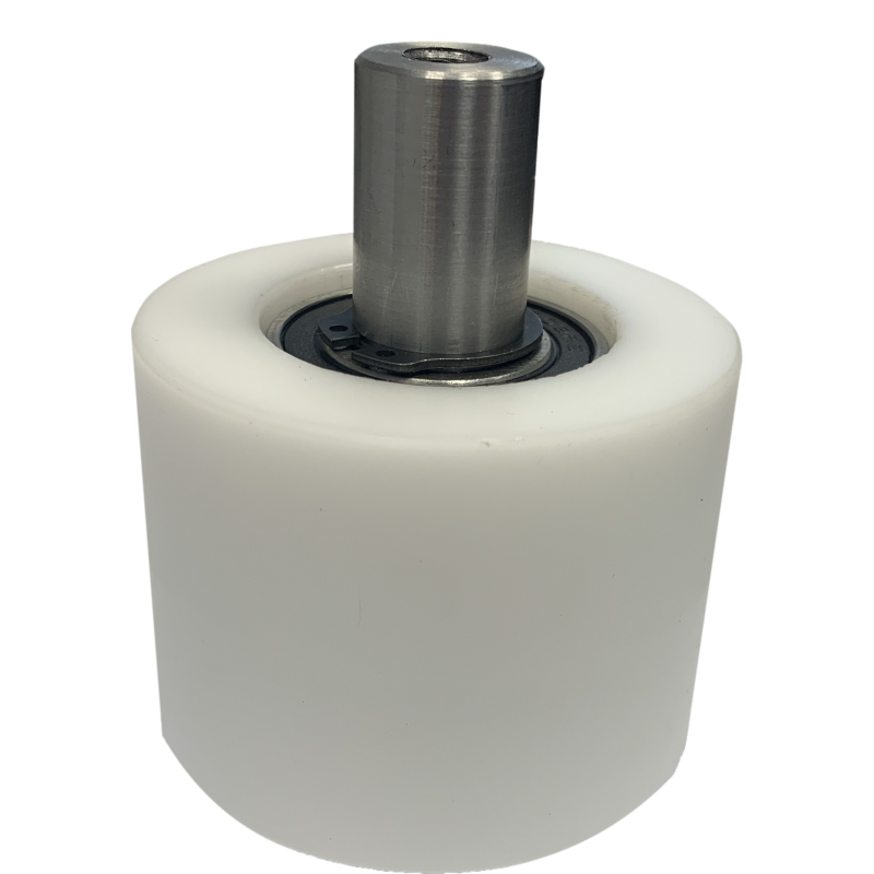 White derlin pulley with pin