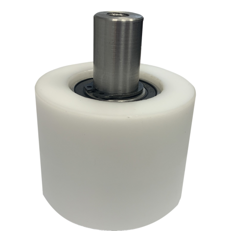 White derlin pulley with pin