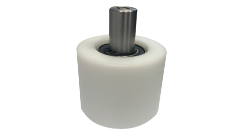 White derlin pulley with pin