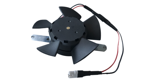 Cooling fan for motor clamp transport