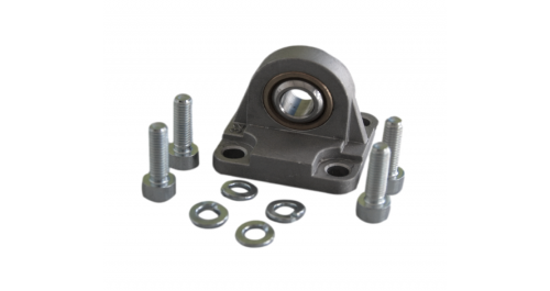 Male hinge with spherical bearing