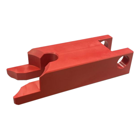 Red plastic support