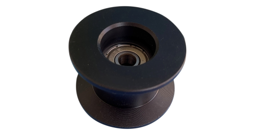 Wheel complete with seeger and bearing
